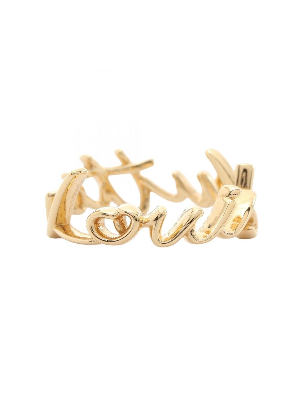 Louis Vuitton Lv Script Ring Gold #368870L41B